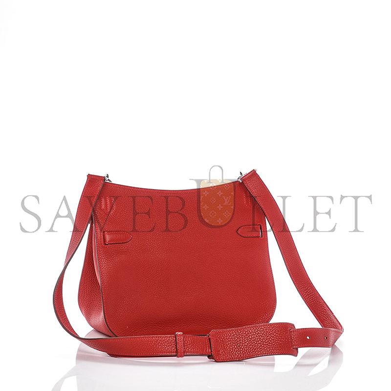 H**mes taurillon clemence jypsiere 28 rouge casaque (28*22*12cm)